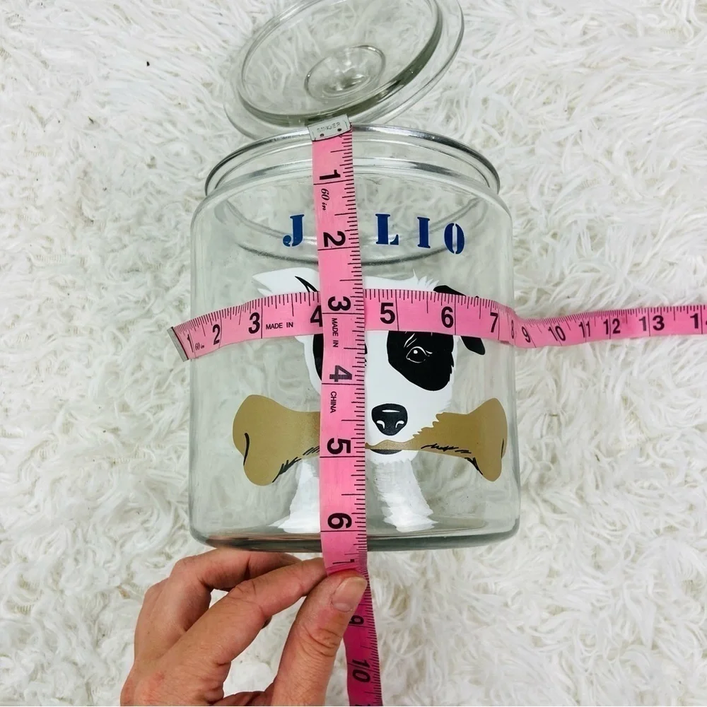 UNBRANDED glass dog Julio treats jar for dogs